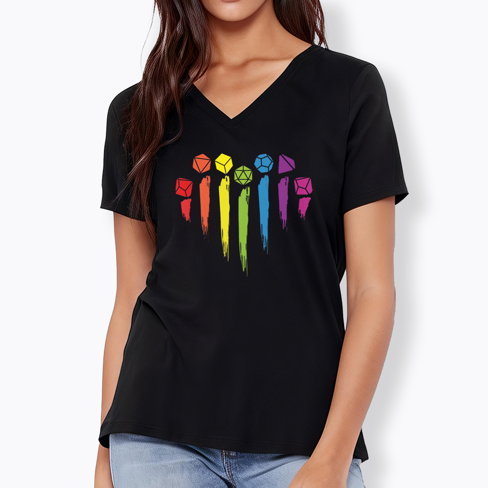 D&D Rainbow V-Neck Classic T-Shirt