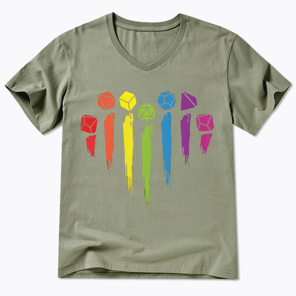 D&D Rainbow V-Neck Classic T-Shirt