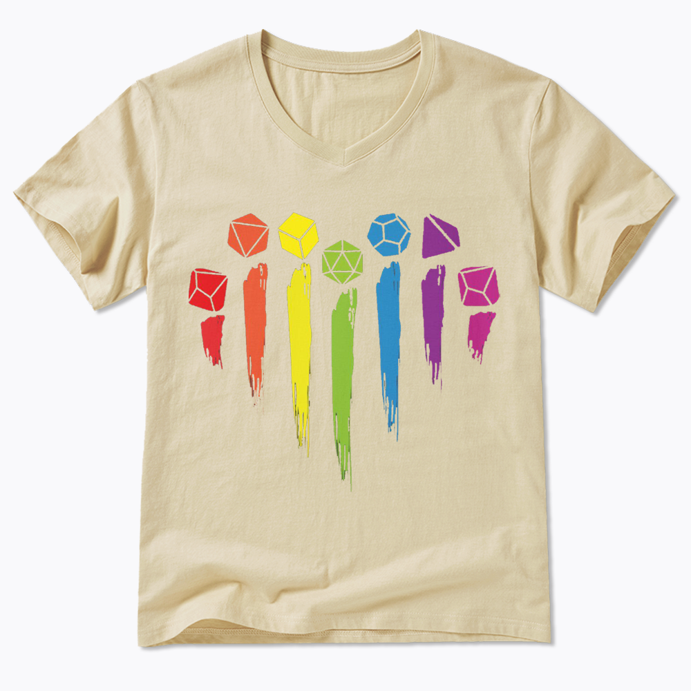 D&D Rainbow V-Neck Classic T-Shirt