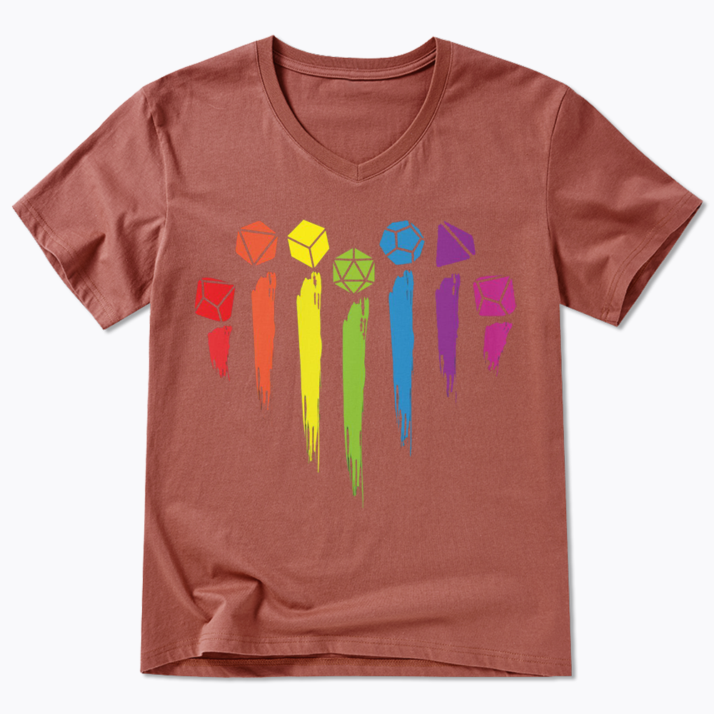 D&D Rainbow V-Neck Classic T-Shirt