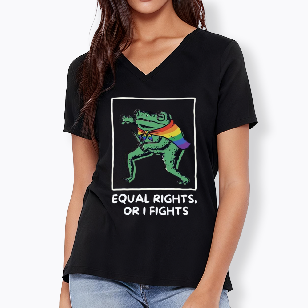 Equal Rights Frrog LGBTQ Pride V-Neck Classic T-Shirt