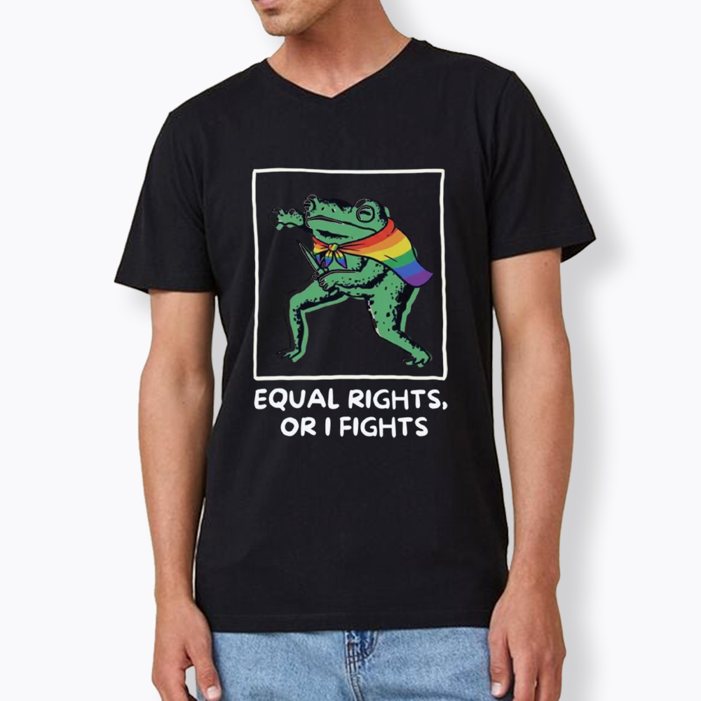 Equal Rights Frrog LGBTQ Pride V-Neck Classic T-Shirt