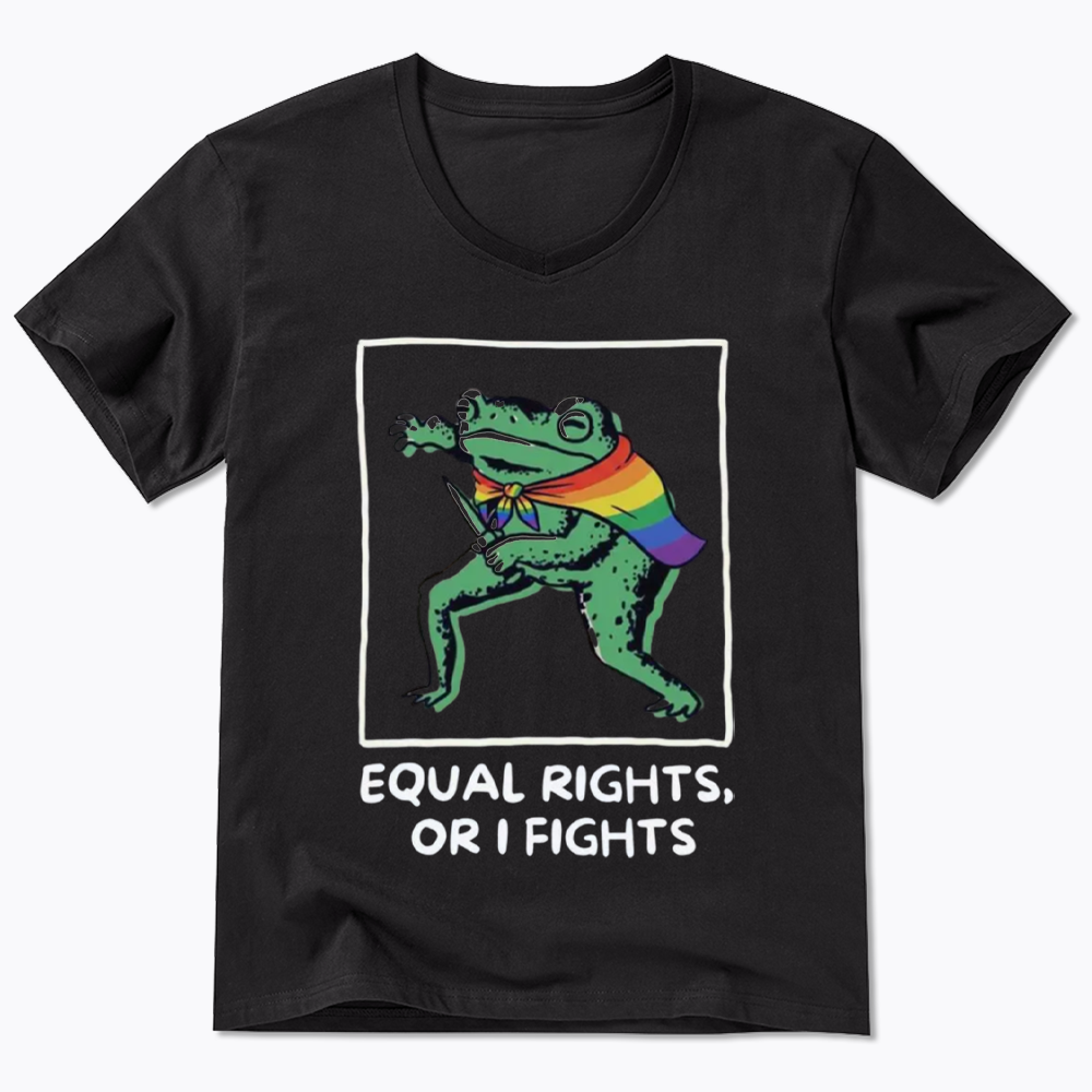 Equal Rights Frrog LGBTQ Pride V-Neck Classic T-Shirt