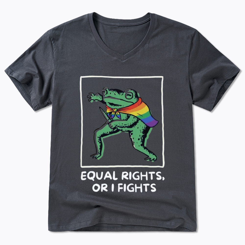 Equal Rights Frrog LGBTQ Pride V-Neck Classic T-Shirt