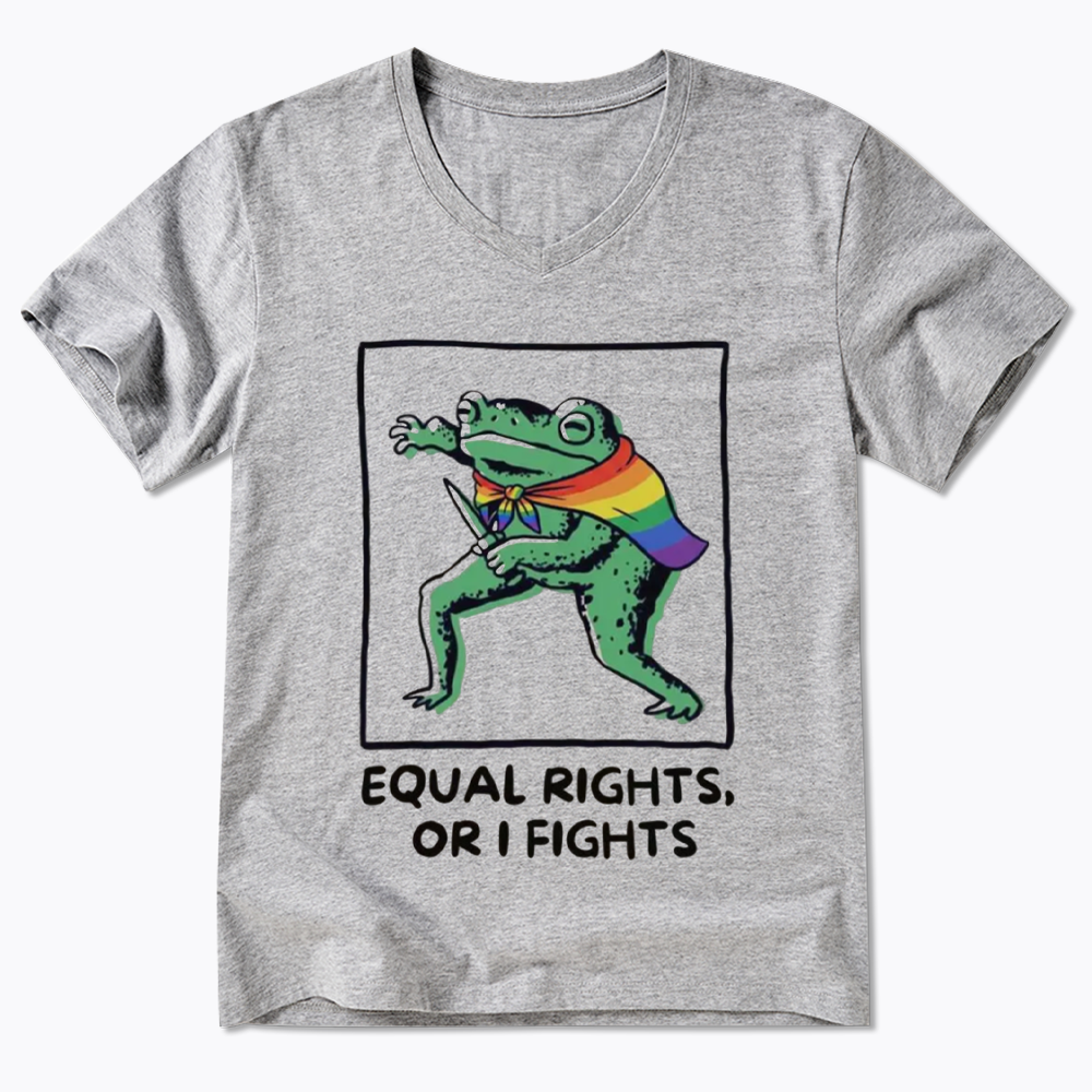 Equal Rights Frrog LGBTQ Pride V-Neck Classic T-Shirt