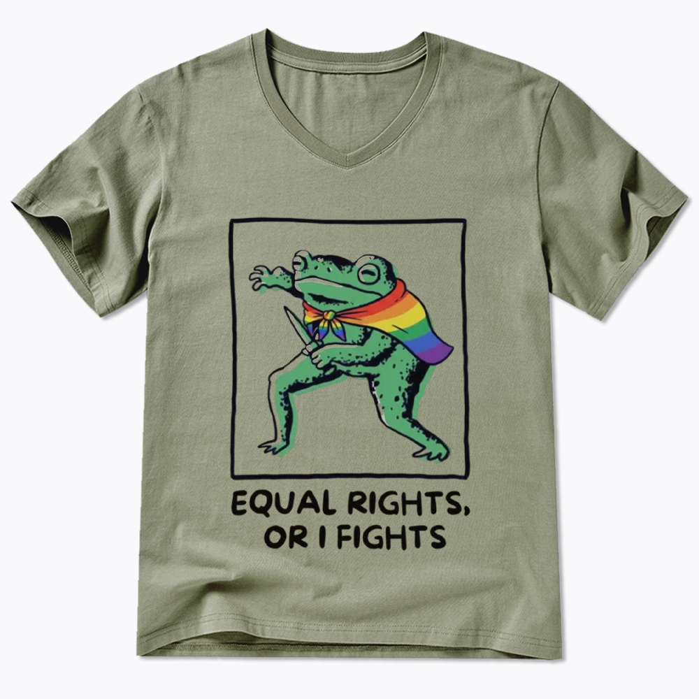 Equal Rights Frrog LGBTQ Pride V-Neck Classic T-Shirt