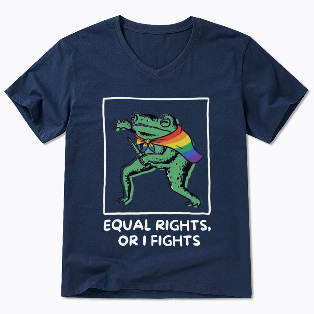 Equal Rights Frrog LGBTQ Pride V-Neck Classic T-Shirt