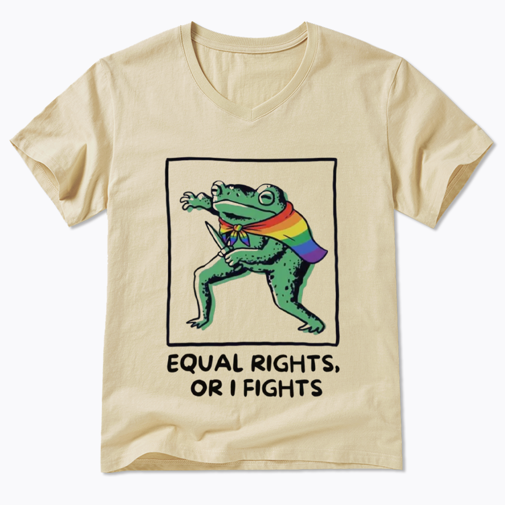Equal Rights Frrog LGBTQ Pride V-Neck Classic T-Shirt