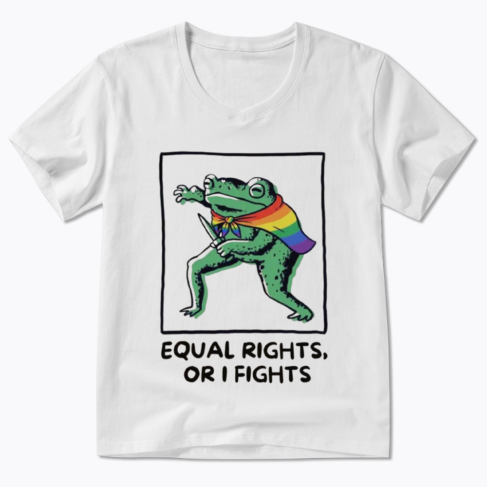 Equal Rights Frrog LGBTQ Pride V-Neck Classic T-Shirt