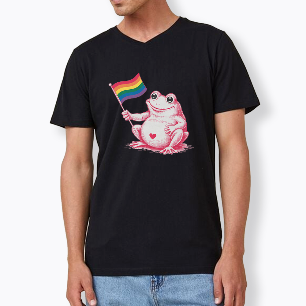 Rainbow Graphic V-Neck Classic T-Shirt