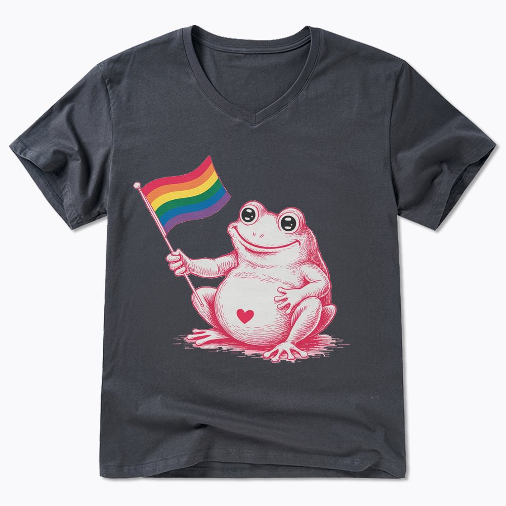 Rainbow Graphic V-Neck Classic T-Shirt