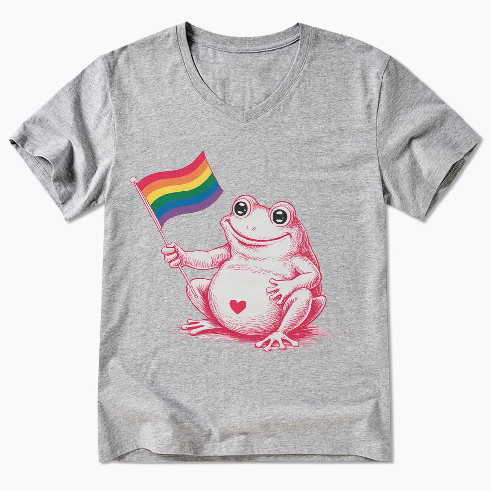 Rainbow Graphic V-Neck Classic T-Shirt