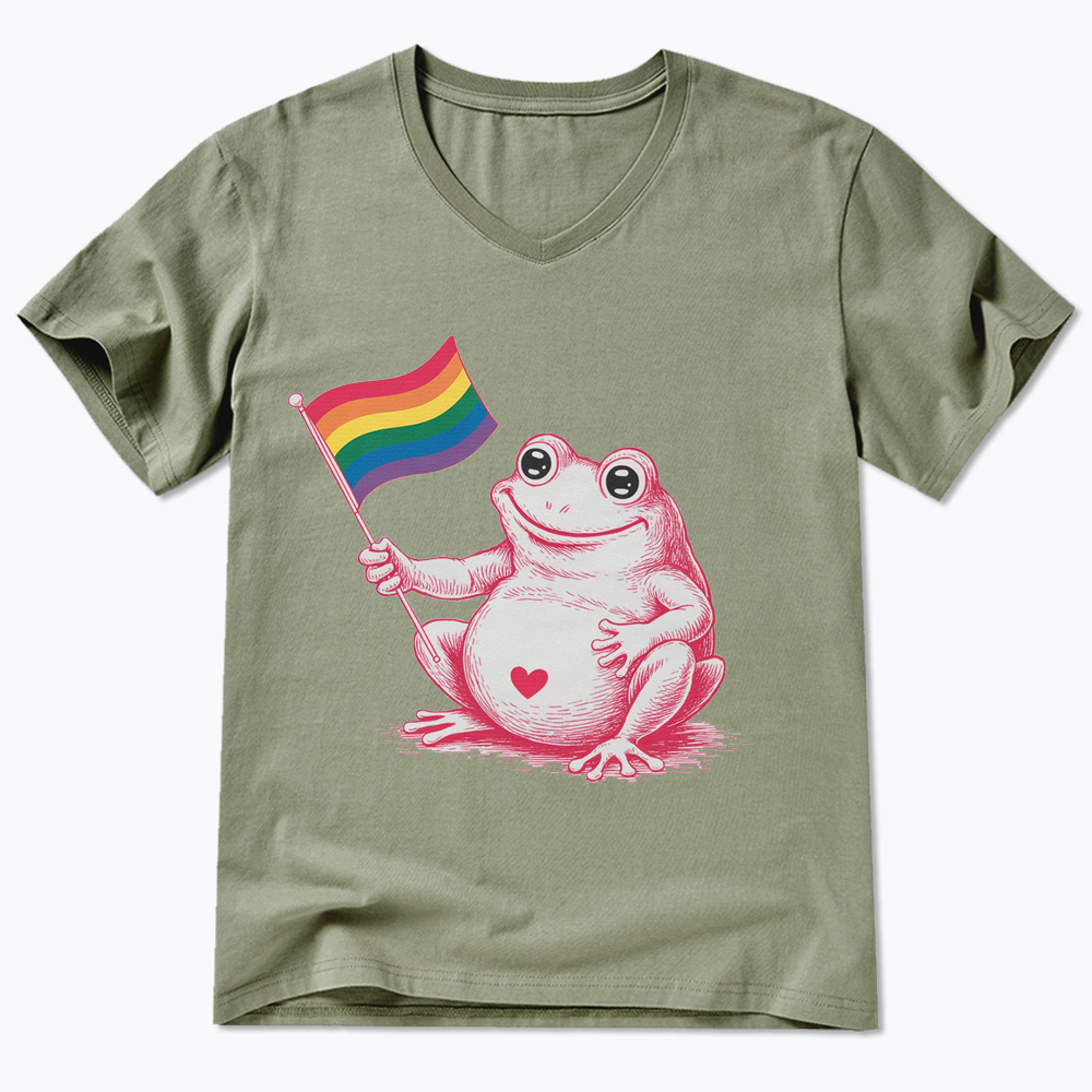 Rainbow Graphic V-Neck Classic T-Shirt