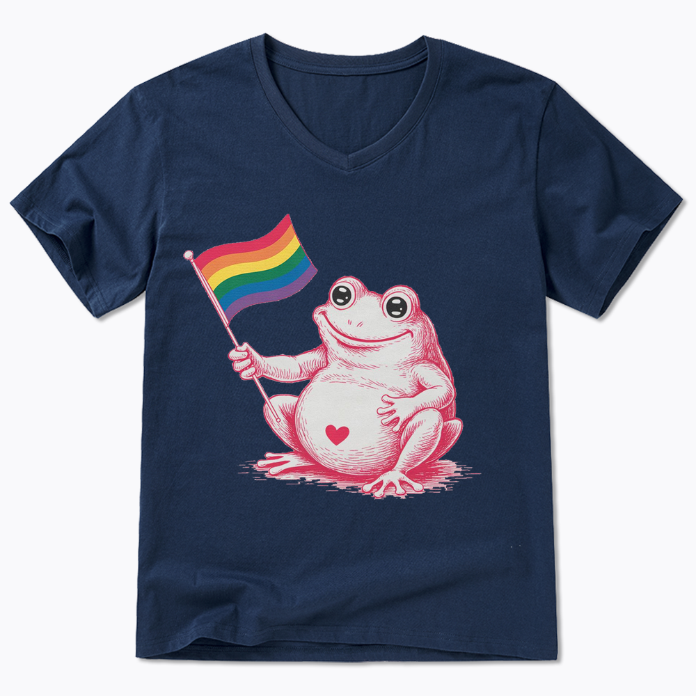 Rainbow Graphic V-Neck Classic T-Shirt
