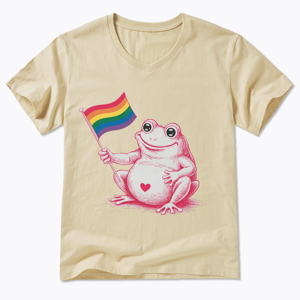 Rainbow Graphic V-Neck Classic T-Shirt