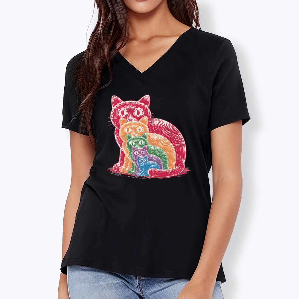 Pride Cat V-Neck Classic T-Shirt