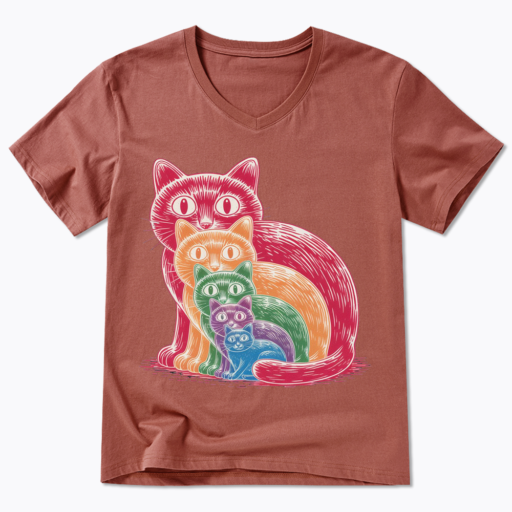 Pride Cat V-Neck Classic T-Shirt