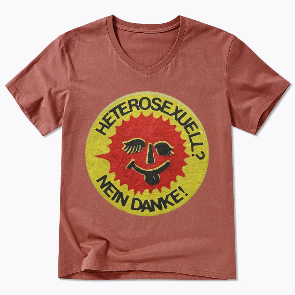 Heterosexuell Nein Danke V-Neck Classic T-Shirt