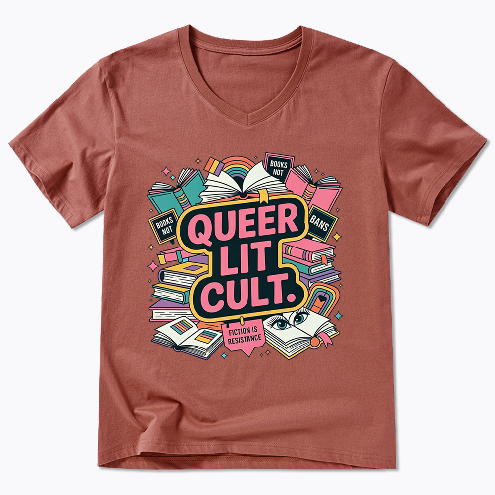 Queer Bookish V-Neck Classic T-Shirt
