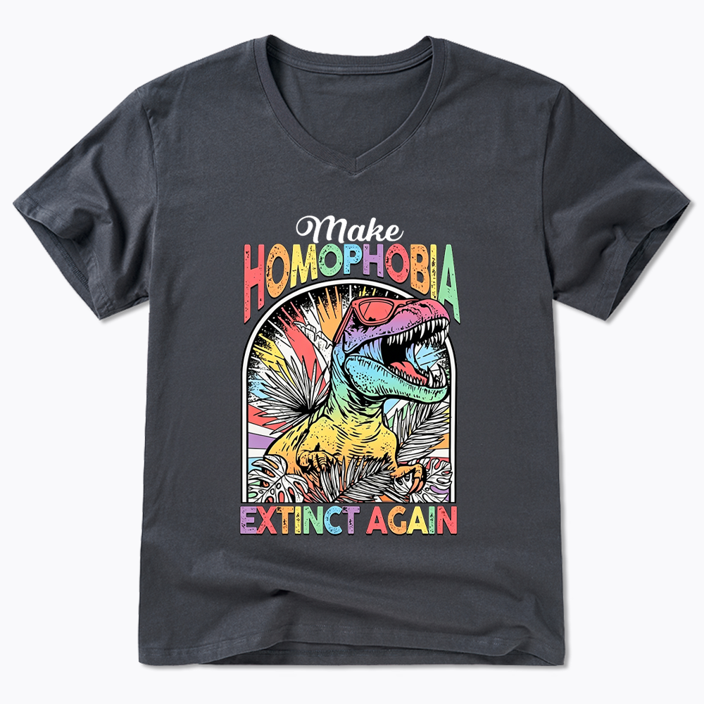 Make Homophobia Extinct V-Neck Classic T-Shirt