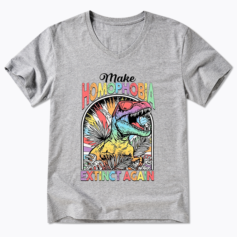 Make Homophobia Extinct V-Neck Classic T-Shirt