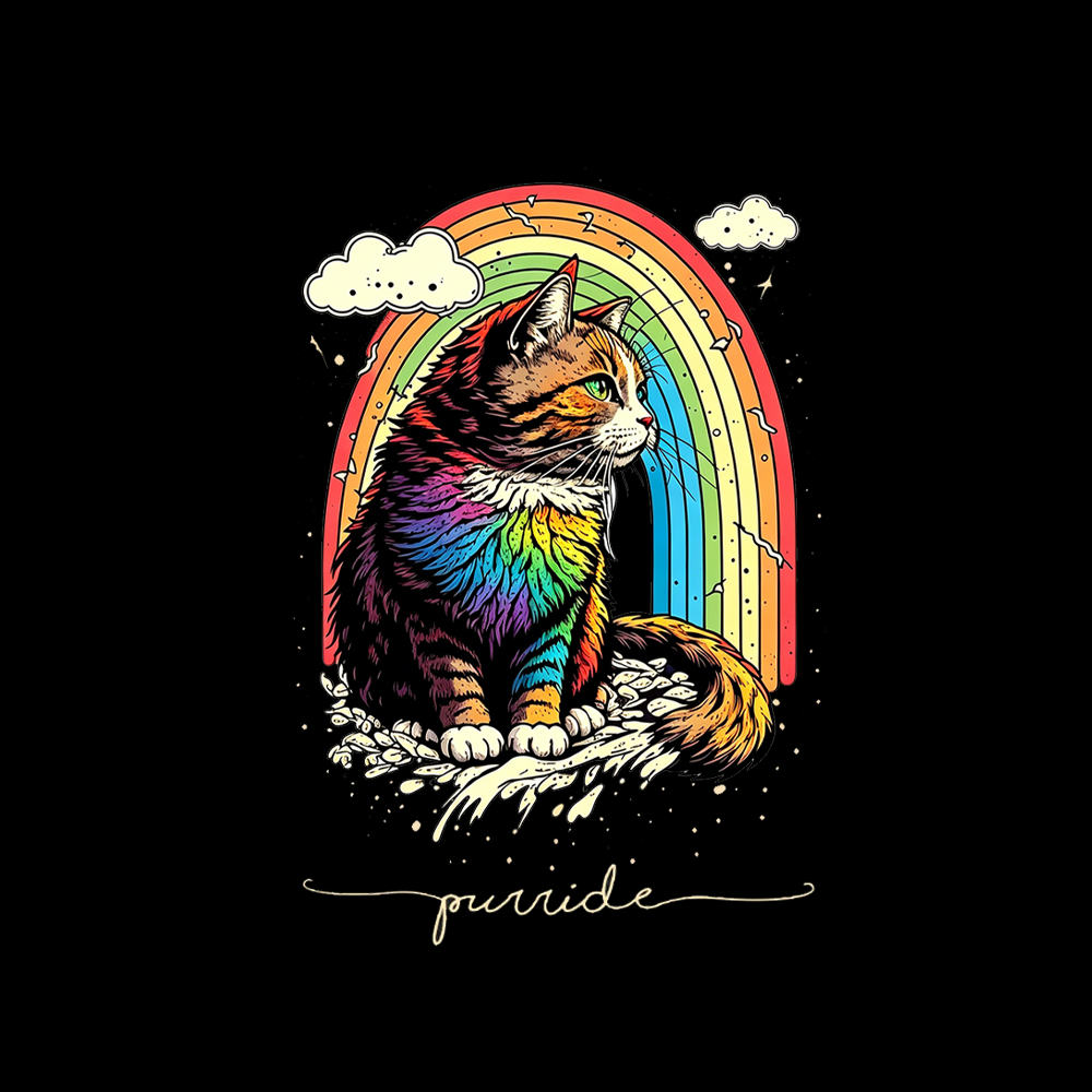 Cat Rainbow V-Neck Classic T-Shirt