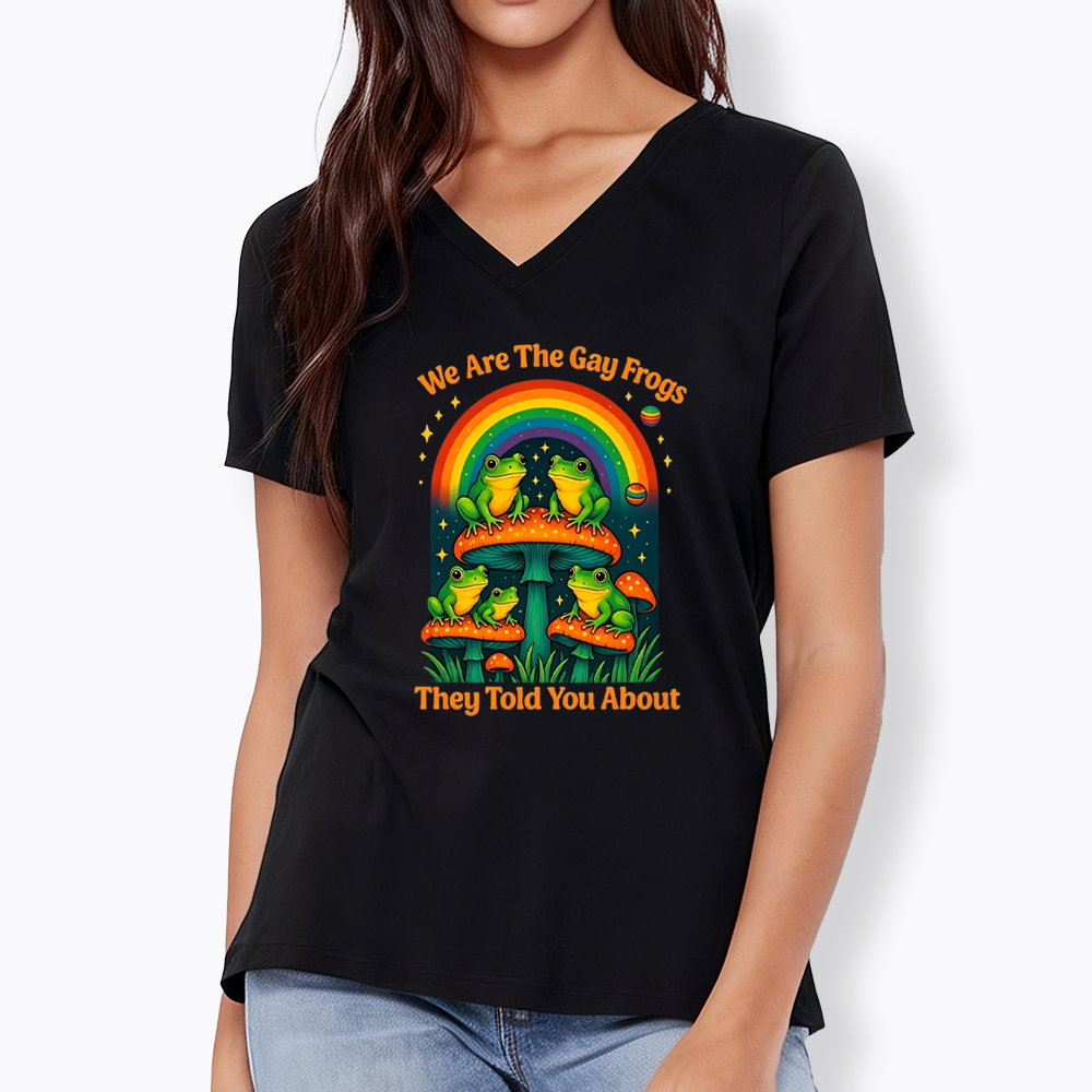 Gay Frogs Meme V-Neck Classic T-Shirt