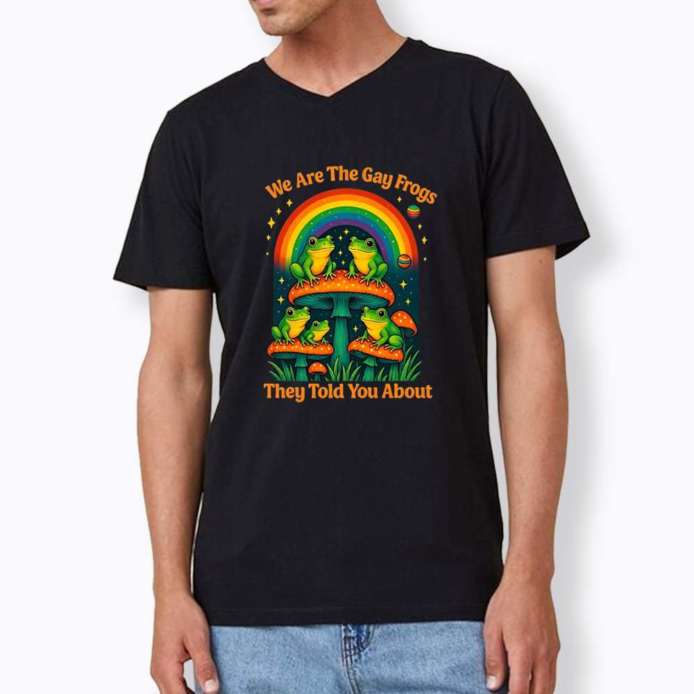 Gay Frogs Meme V-Neck Classic T-Shirt