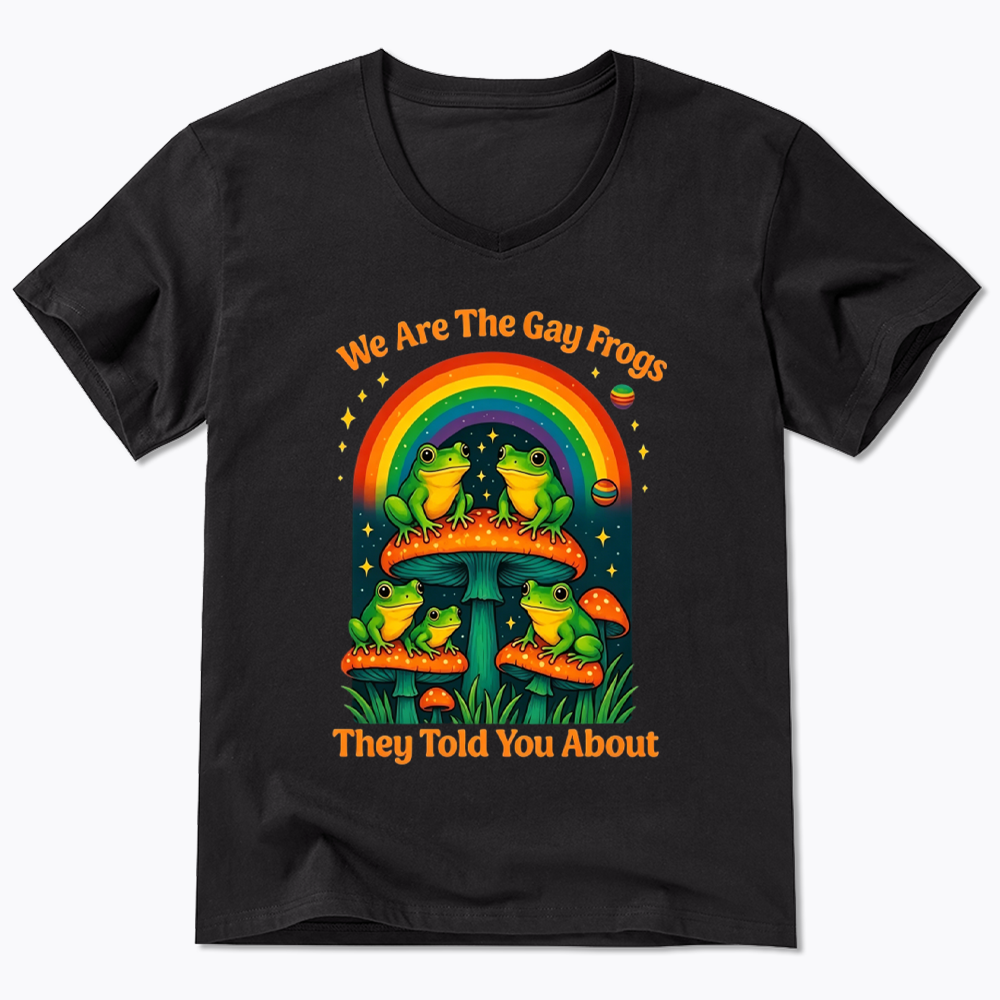 Gay Frogs Meme V-Neck Classic T-Shirt