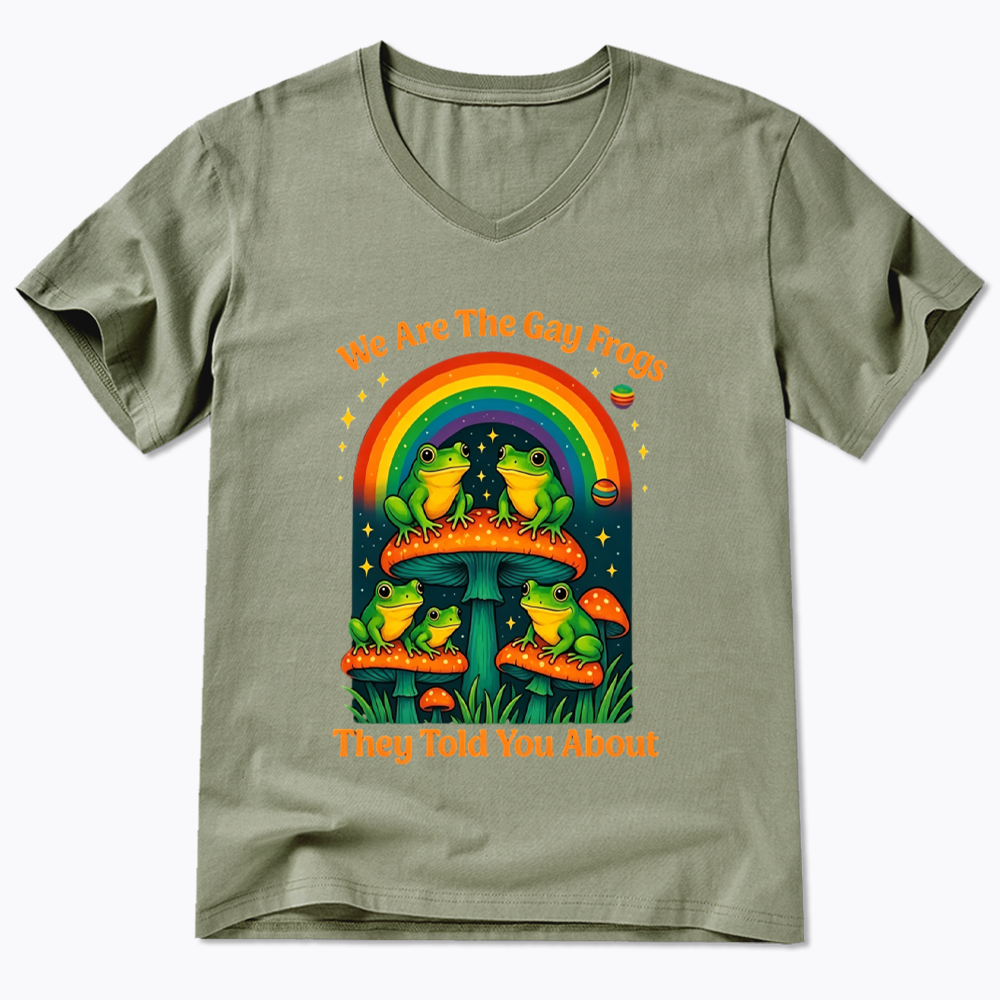 Gay Frogs Meme V-Neck Classic T-Shirt