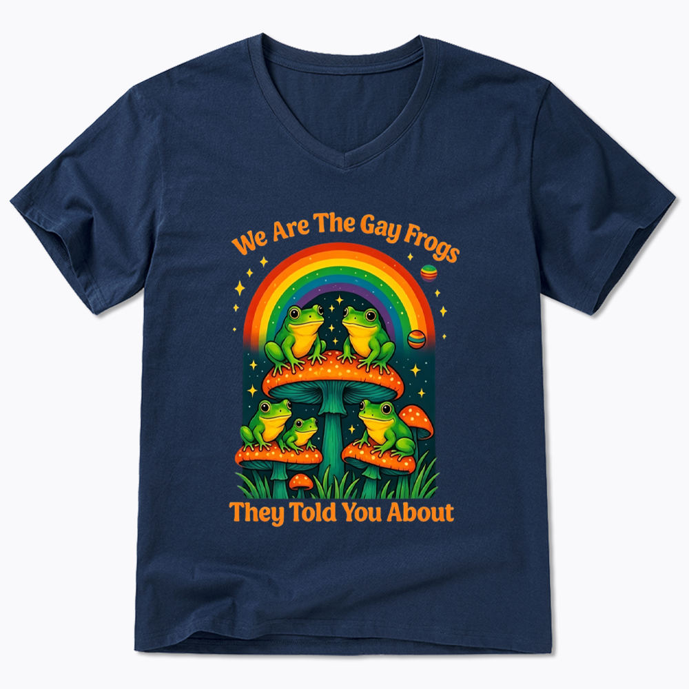 Gay Frogs Meme V-Neck Classic T-Shirt