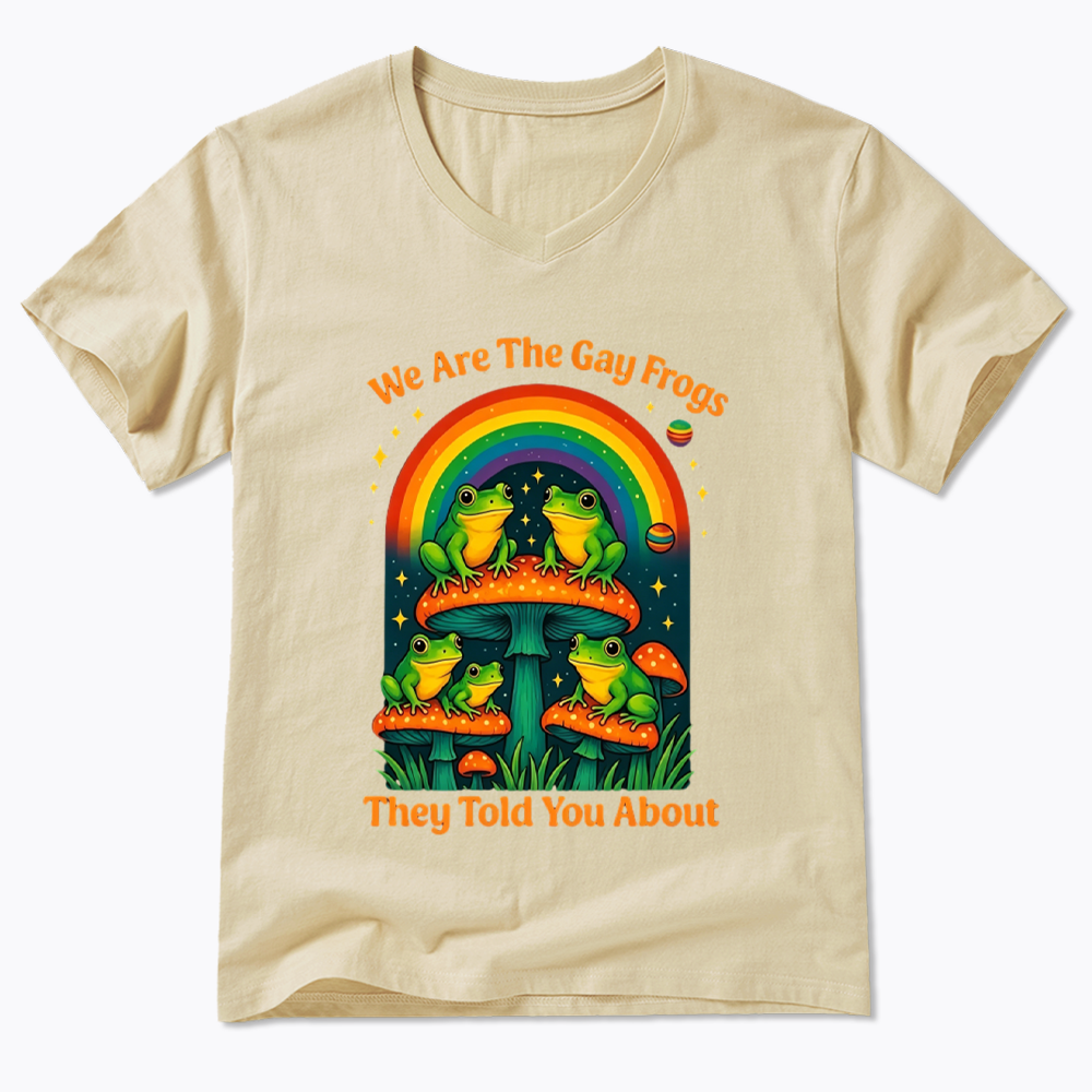 Gay Frogs Meme V-Neck Classic T-Shirt