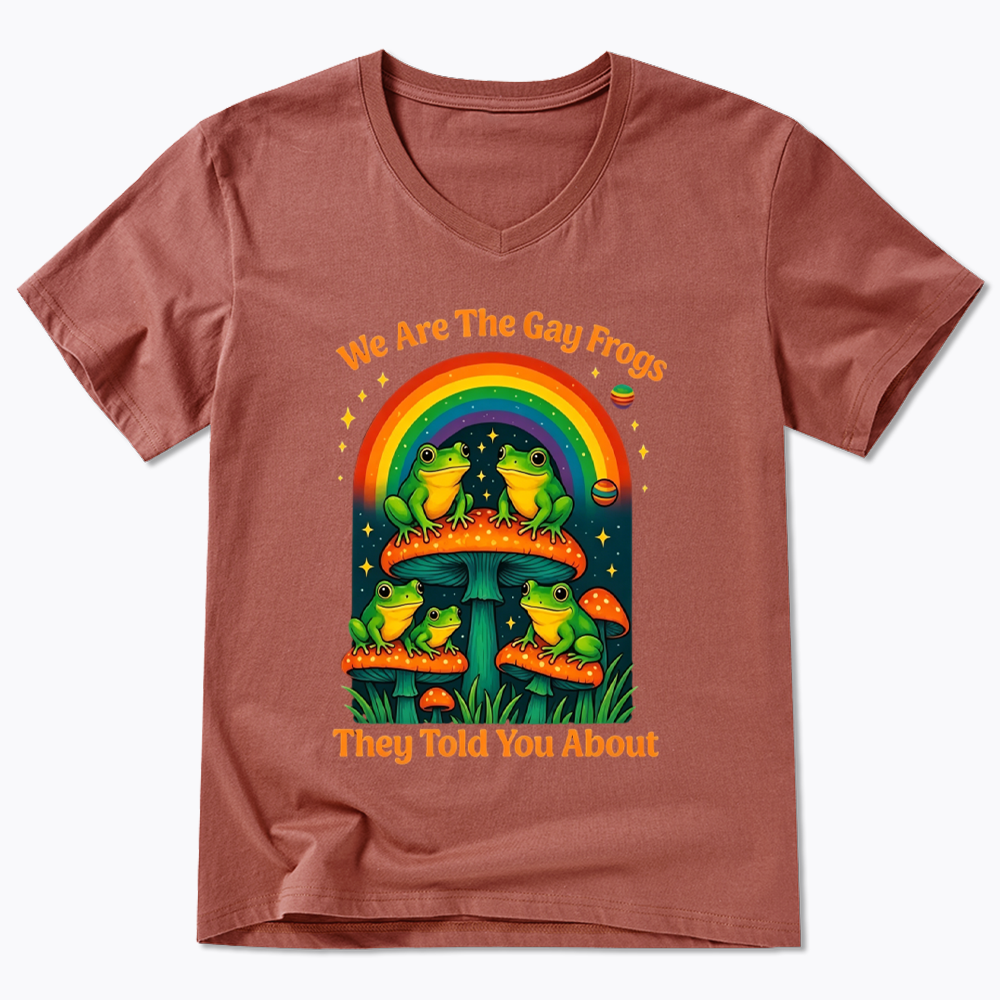 Gay Frogs Meme V-Neck Classic T-Shirt