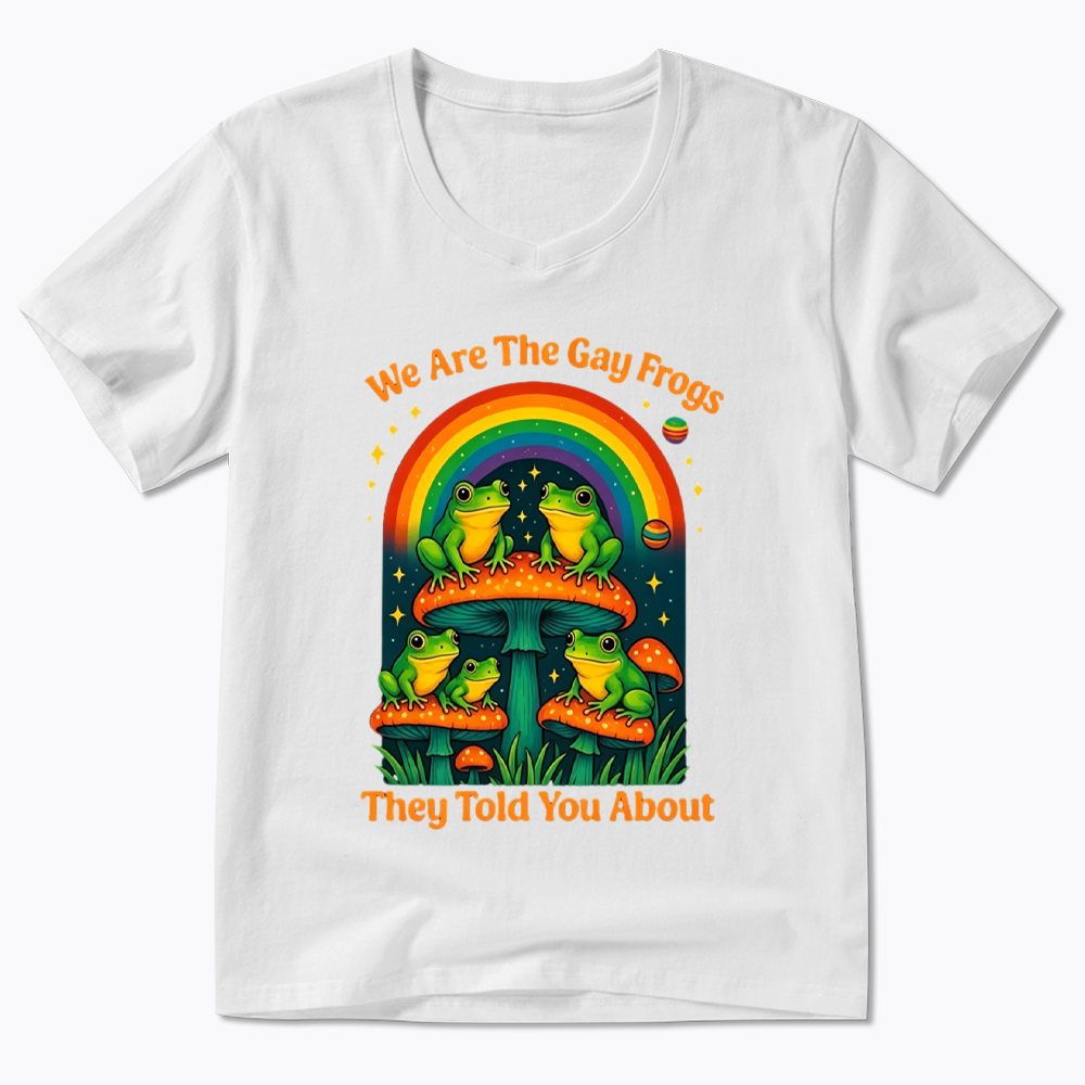 Gay Frogs Meme V-Neck Classic T-Shirt