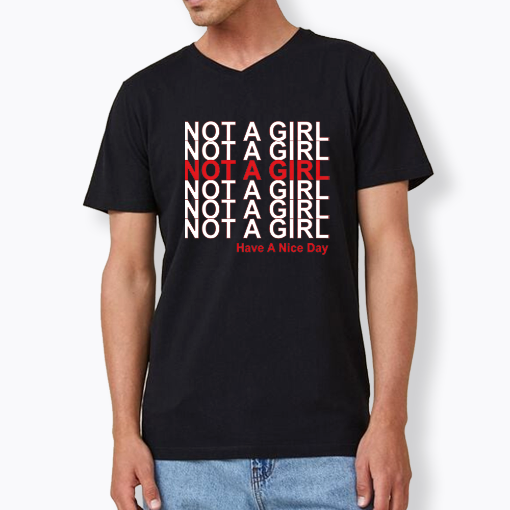 Not A Girl V-Neck Classic T-Shirt