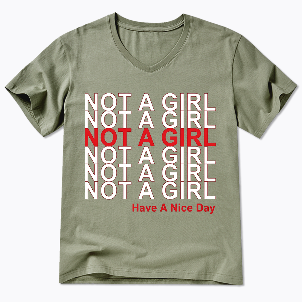 Not A Girl V-Neck Classic T-Shirt