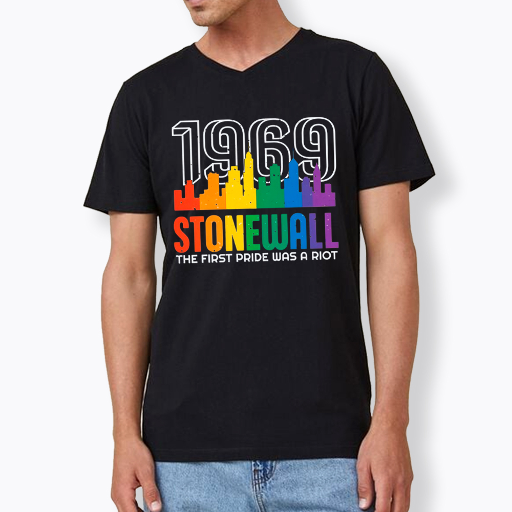The first Pride Was a Riot Shirt EST 1969 V-Neck Classic T-Shirt