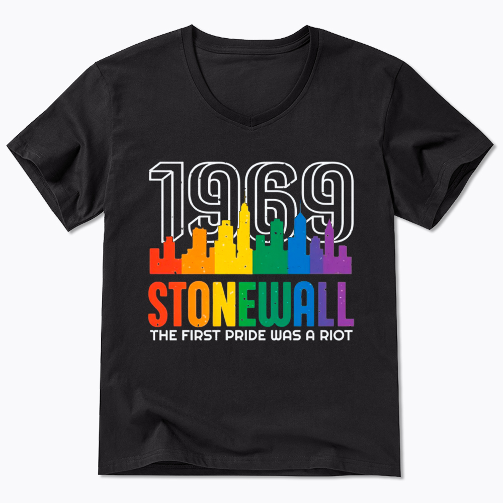 The first Pride Was a Riot Shirt EST 1969 V-Neck Classic T-Shirt
