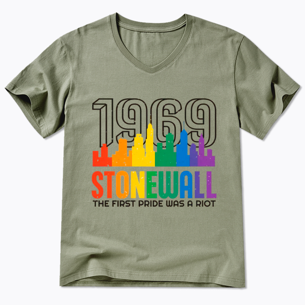 The first Pride Was a Riot Shirt EST 1969 V-Neck Classic T-Shirt