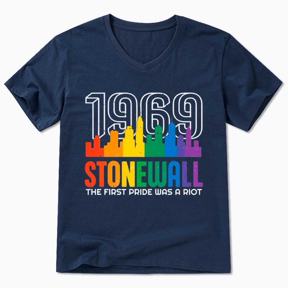 The first Pride Was a Riot Shirt EST 1969 V-Neck Classic T-Shirt
