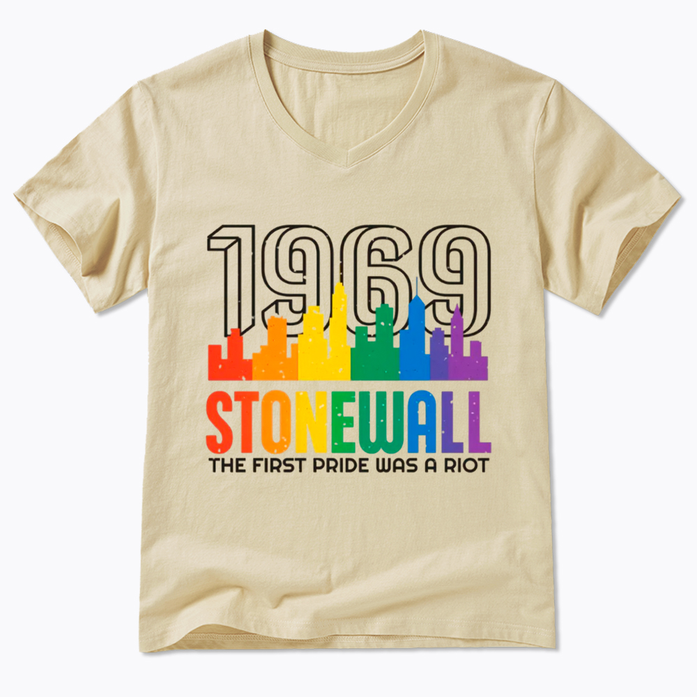 The first Pride Was a Riot Shirt EST 1969 V-Neck Classic T-Shirt