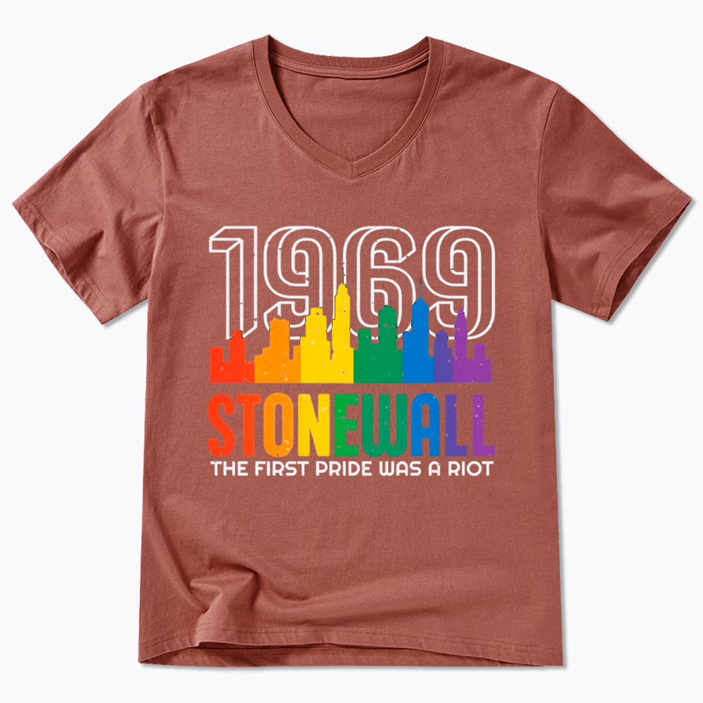 The first Pride Was a Riot Shirt EST 1969 V-Neck Classic T-Shirt