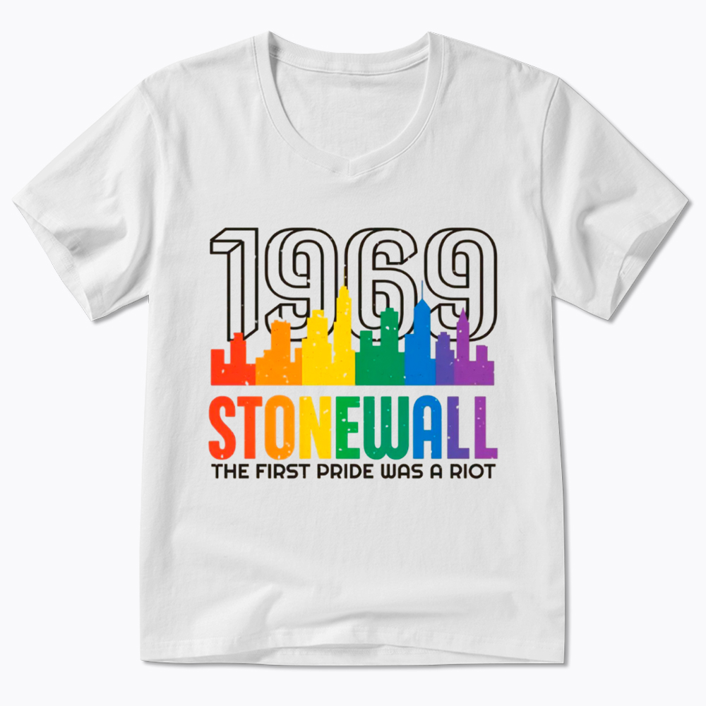 The first Pride Was a Riot Shirt EST 1969 V-Neck Classic T-Shirt