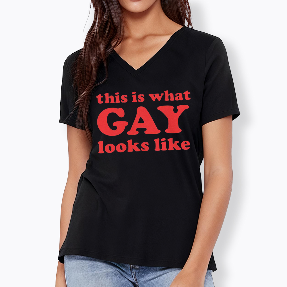 This Is What Gay Looks Like V-Neck Classic T-Shirt