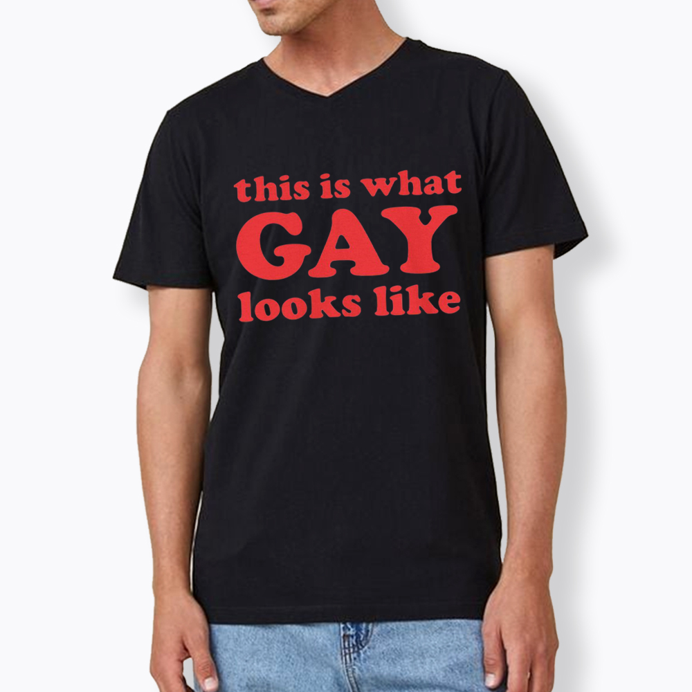 This Is What Gay Looks Like V-Neck Classic T-Shirt