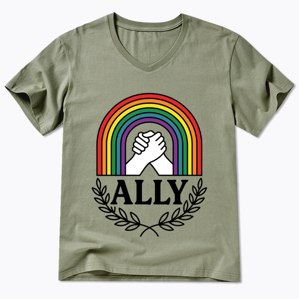 Lgbtq Ally V-Neck Classic T-Shirt