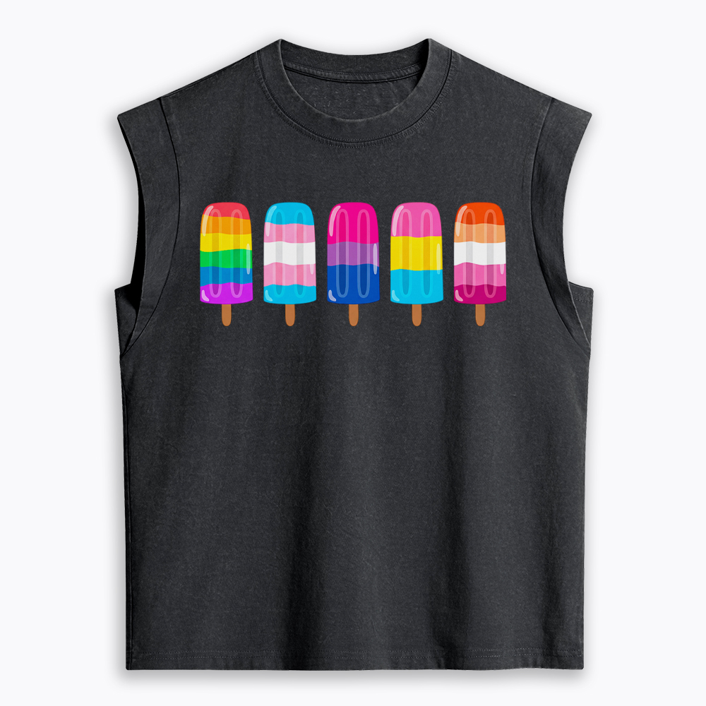 Pride Ice Pops Women's Washed Tank Top