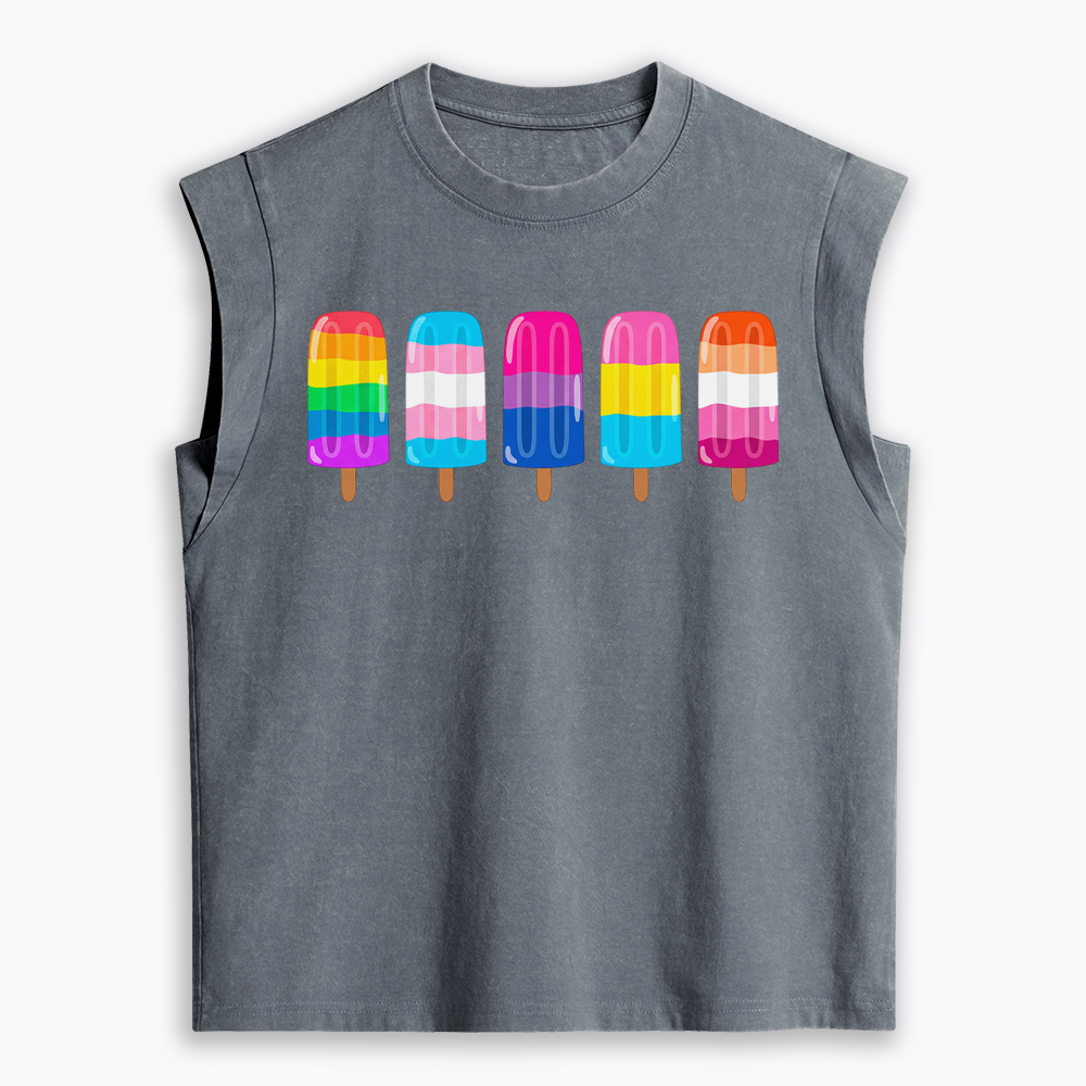 Pride Ice Pops Women's Washed Tank Top