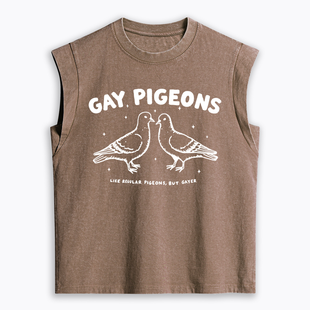 Gay Pigeons Women's Washed Tank Top