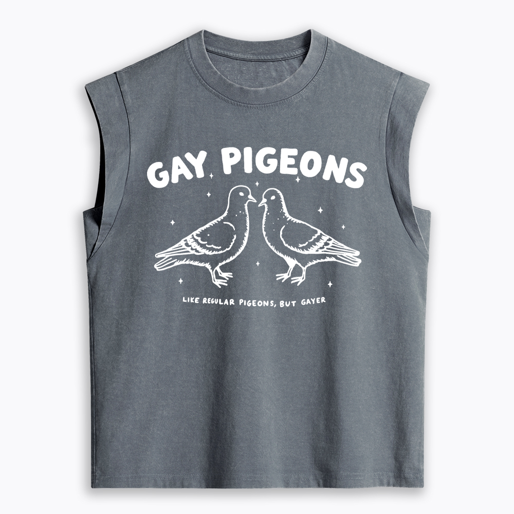 Gay Pigeons Women's Washed Tank Top